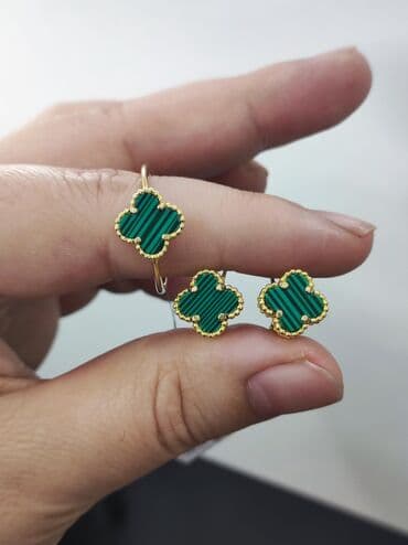 самые красивые свадебные платья в мире: Серебро 925 напыление жёлтое золото Серебряный Комплект под Ванклиф — 2