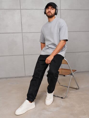 мужские футболки с широким вырезом: Мужская футболка оверсайз, от 10шт скидка Идеальный пошив - Цвет — 2