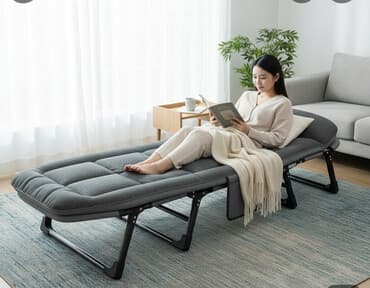 спальный матрас: Раскладушка, Новый, С матрасом — 1