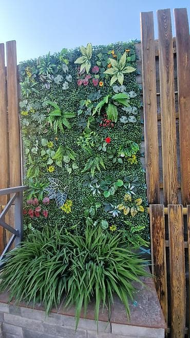 три д панели: Искуственная вертикальная зеленая стена (панели) размер 40×60 см — 5