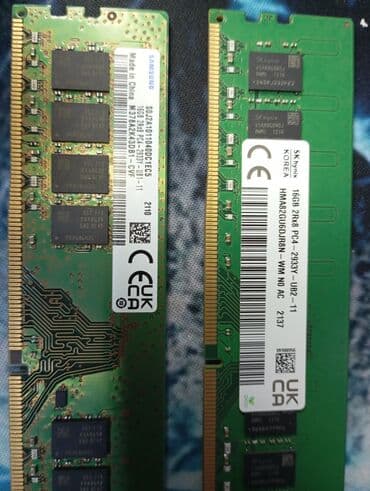 оперативный памят: Оперативная память, Б/у, Samsung, 16 ГБ, DDR4, 29333 МГц, Для ПК — 1