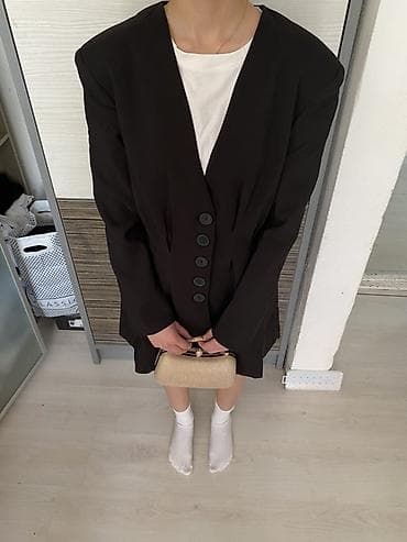 Повседневное платье, Осень-весна, Короткая модель, Платье-пиджак, S, M