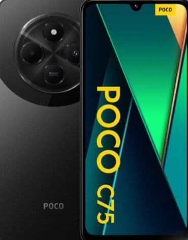 продаю новый телефон: Poco C75, Новый, 256 ГБ, цвет - Черный, 2 SIM — 2