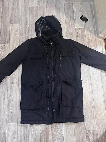 nike tech: Зимняя мужская парка, черного цвета, удлиненного кроя. Особенности: - — 1