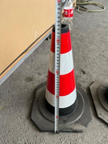 строительные оборудования: Дорожный конус резиновый не ломается 50см 550 сом 60см 650 сом — 4
