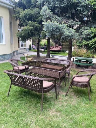 мебель бишкек столы и стулья фото цены: Комплект садовой мебели, Ротанг — 4