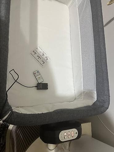 Стол жана отургуч комплекттери: Балдар үчүн кошумча коюлган керебет, Дөңгөлөксүз, түсү - Боз — 3