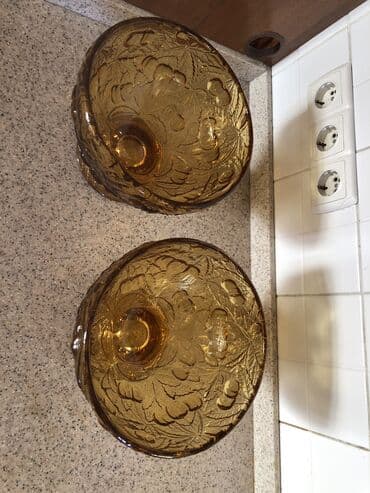 тачка советский: Редкая пара винтажных Ваз «Вишня» из янтарного толстого стекла времен — 6