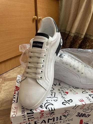 Личные вещи: Мужские кроссовки, 41, 41.5, 42, Dolce & Gabbana, Новый, цвет - Белый, Бесплатная доставка, Платная доставка, Самовывоз — 4