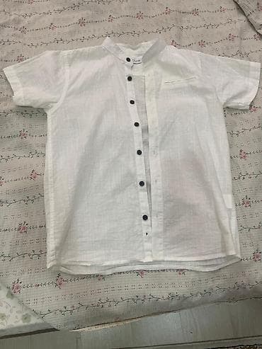 военные брюки: Набор белых рубашек для мальчика: 1) Рубашка Zara - Размер: 11–12 лет — 3