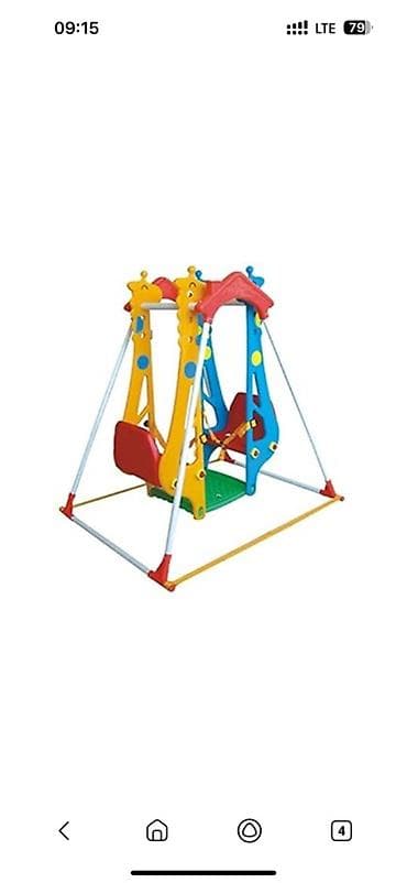 det: Детский игровой комплекс «2 качели + горка» для дома и двора Новая — 3