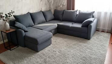 угловые диваны: Угловой диван, C подушками, Двуместный — 1