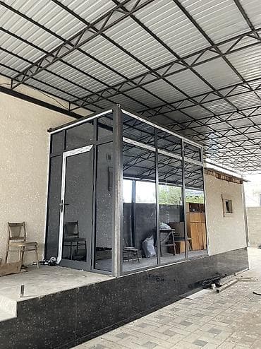 argus security systems: Алюминиевое окно на заказ, Тип окна: Панорамные, Декоративные особенности: Фрамуга, Бесплатная установка, В рассрочку — 6