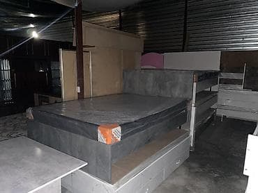 металлом ош: Двуспальная кровать, Новый, С матрасом, длина - 200 см — 3