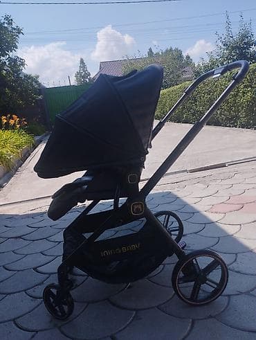складная коляска: Прогулочная коляска INING BABY, черная - Легкая городская коляска с — 1