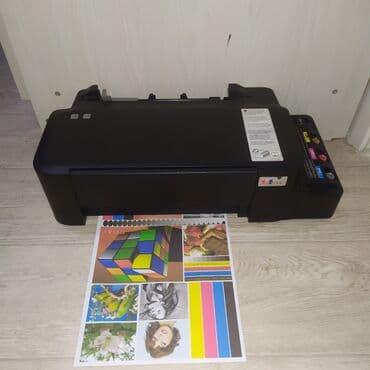 Цветной принтер Epson L120 4 цвета, рабочий. Цветная и чёрно-белая at lalafo.kg Цветной принтер Epson L120 4 цвета, рабочий. Цветная и чёрно-белая