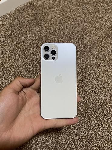 iphone 11pri: IPhone 12 Pro, Б/у, 128 ГБ, Серебристый, Защитное стекло, Чехол, Кабель, 84 % — 1