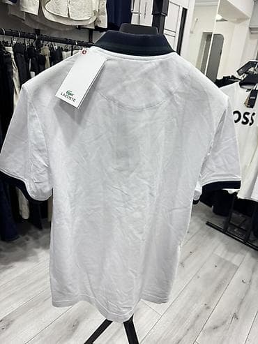 Рубашки: Мужская рубашка, L, XL, 2XL, Lacoste, Новый, цвет - Белый, Самовывоз — 2