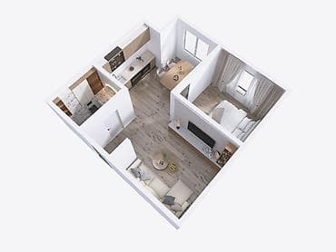 2 комнаты, 41 м², Элитка, 4 этаж, Готовая ПСО (под самоотделку)