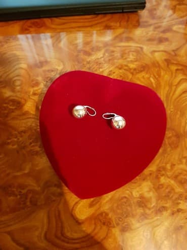 свадебные платья для покрытых: Сережки,серебро с позолотом — 2