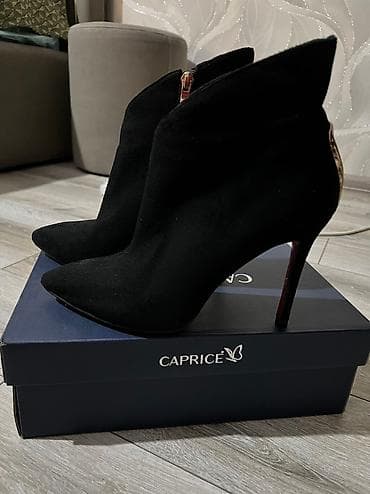 ботильоны черные: Ботинки, 39, Б/у, цвет - Черный, Самовывоз — 3