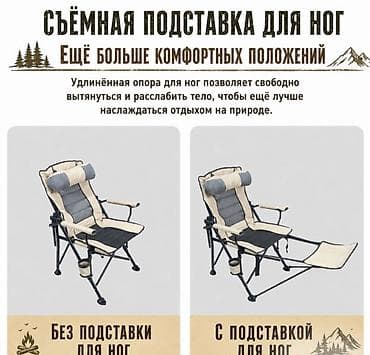 Стулья, табуретки: Кресло раскладное туристическое Camping Boss Pro Купить в Бишкеке — 6