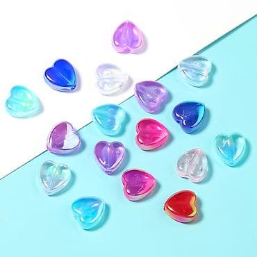 груша человек: Бусины акриловые в виде сердечка с перламутром, размер сердца 7 мм х — 1