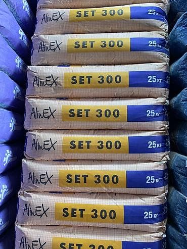 Дом и сад: Сухая строительная смесь AlinEX SET 300, фасовка по 25 кг. - Тип — 1
