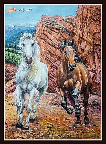 Жарык кылуу: Продаю картину. Холст маслом на подрамнике. 65*90 см. Идеальный — 1