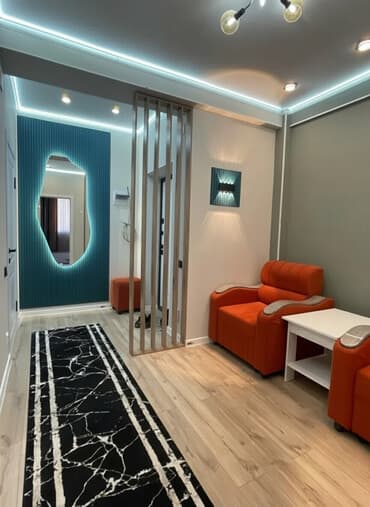 сдается квартира аламедин 1 рынок чынар: 1 бөлмө, 55 м², Элитка, 3 кабат, Дизайнердик ремонт — 1