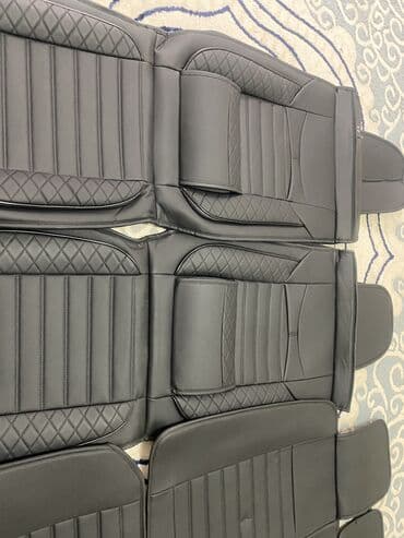 купить чехлы на сиденья авто: Чехлы Экокожа, С подушкой, цвет - Черный, Toyota, Новый — 4