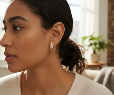 купить свадебное платье недорого: Серьги, Проба 375, Женские, Новый — 1