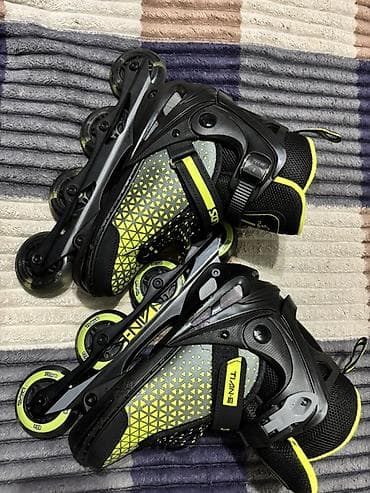 nike react: Роликовые коньки TIANE, модель SOFT, черно‑жёлтые. Характеристики: - — 1