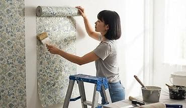 Брусчатка, тротуарная плитка: Поклейка обоев “под ключ” - Профессиональная оклейка стен обоями — 3