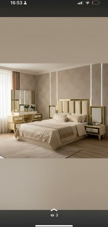 куплю тумбу под телевизор: Спальный гарнитур, Новый, Двуспальная кровать, Кыргызстан, МДФ — 1