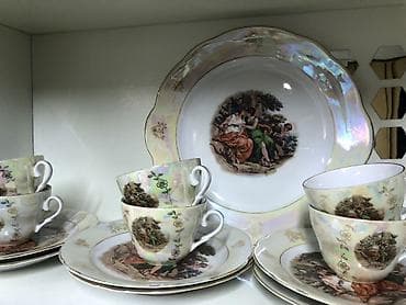 кухоный набор: Фарфоровые чайно-кофейные сервизы, классический европейский советский — 2