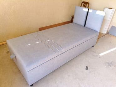 односпалка кровати: Односпальная кровать-тахта в обивке бирюзового/морской волны цвета. - — 3