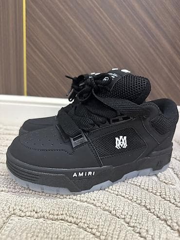 обув бишкек: Кроссовки AMIRI Skel Top Low (чёрные) - Силуэт низкий, массивная — 3