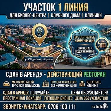 ПРОДАЕТСЯ УЧАСТОК в Центре/ ЛУЧШАЯ ИНВЕСТИЦИЯ! Участок на 1-й линии