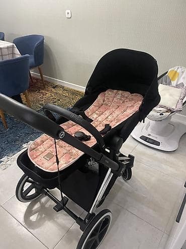 Коляскалар: Балдар арабасы, Cybex, түсү - Кара, Колдонулган, Өзү алып кетүү — 2