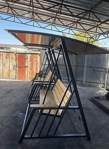 Мебель: Садовые качели Со спинкой, С крышей — 1