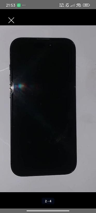 ihone x: IPhone 14 Pro, Б/у, 256 ГБ, Space Gray, Кабель, 84 % — 4