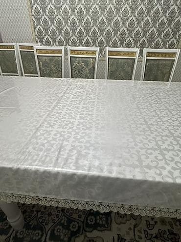 сколько стоит кухонный стол и стулья: Стол и стул для зала, Новый, Самовывоз, цвет - Белый — 3