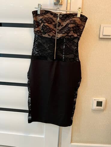 красное платье с открытыми плечами: Платье гипюровое — 3