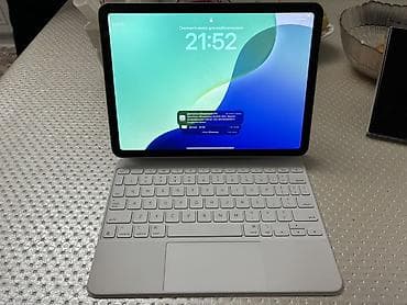 клавиатура белая: Планшет, Apple, память 128 ГБ, 10" - 11", Wi-Fi, Б/у, Классический цвет - Белый — 2