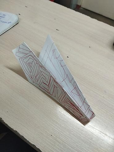 Бумажный самолётик ручной работы - Оригами из офисной бумаги формата — 1