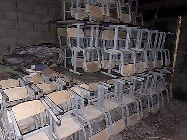 Школьный стул, Железо, цвет - Серый