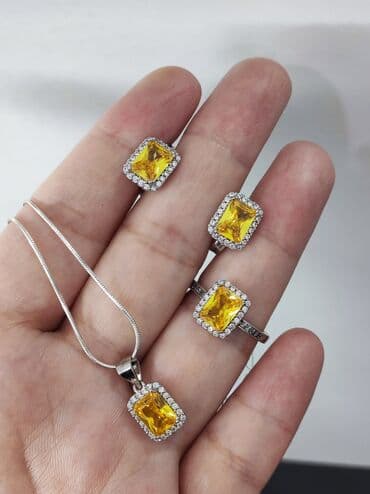 свадебные платья от производителя: Набор украшений, Проба 925, Женские, Новый — 3