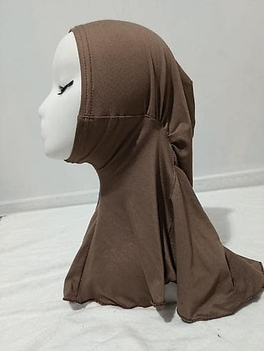 хиджап платок: Хиджаб-капор (сплошной, без завязок), темно-синий. - Форма: цельная — 3