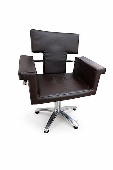 Үй жана бакча: Кресло парикмахерское - Обивка: экокожа темно‑коричневого цвета — 1